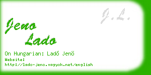 jeno lado business card