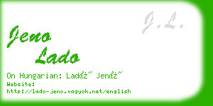 jeno lado business card